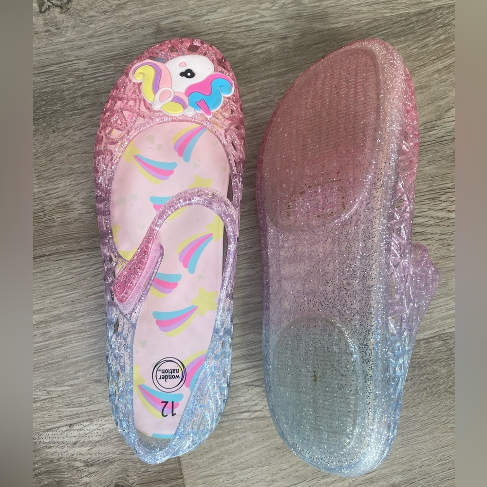 Unicorn Jelly Shoes Girls Size 12